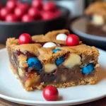 Red White & Blue Cake-Mix Cookie Bars for July 4th