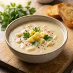 Roasted Garlic Potato Soup with Chili Crisp Croutons: A Bowl of Comfort | Cozy Winter Soup