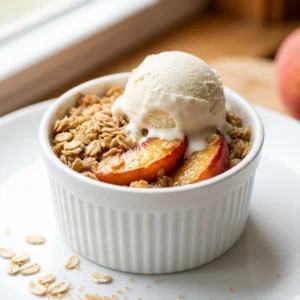 Single Serve Peach Crisp: A Cozy Solo Treat | Easy Peach Dessert Recipe