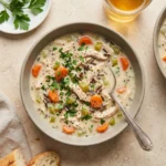 Creamy Crockpot Chicken Wild Rice Soup | Cozy Slow Cooker Comfort Food