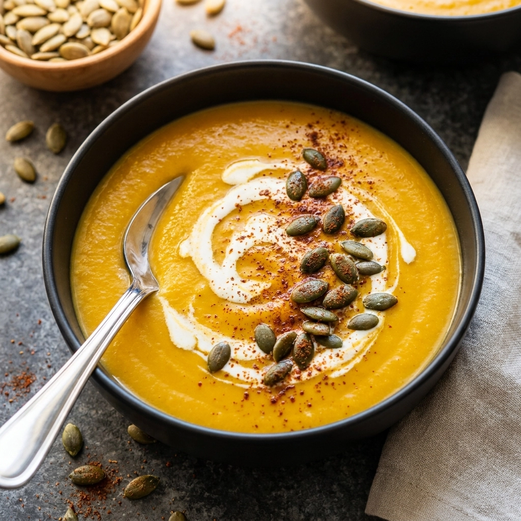 Roasted Butternut Squash and Pumpkin Soup: A Golden Autumn Classic | Healthy Fall Soup