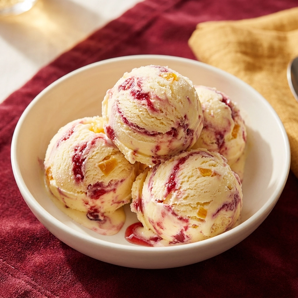 Indulge in Peach Melba Ice Cream: A Summer Delight | Homemade Peach Dessert
