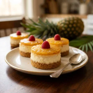 Luscious Mini Pineapple Upside-Down Cheesecakes | Easy Mini Dessert Recipes