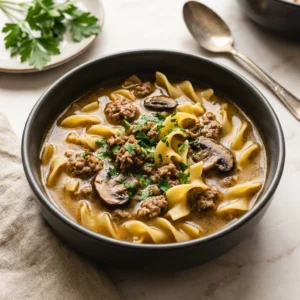Cozy Ground Beef Pasta Soup: A Hearty One-Pot Adventure | Easy Beef Pasta Soup