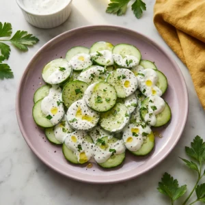 Creamy Cucumber Salad with Greek Yogurt and Fresh Dill | Healthy Summer Side Dish