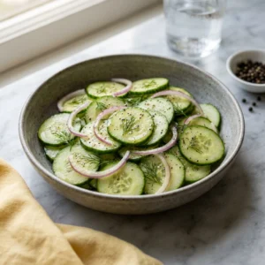 Crisp & Tangy Cucumber Salad for BBQ | Easy Summer Cucumber Salad Recipe