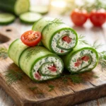 Refreshing Cucumber Cottage Cheese Wraps: A Low-Carb Delight | Healthy Snack Ideas