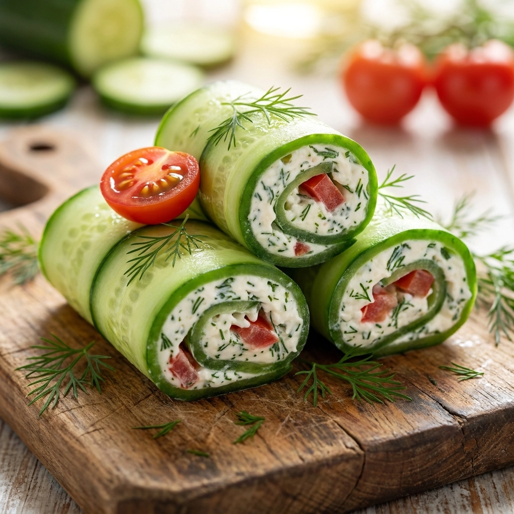 Refreshing Cucumber Cottage Cheese Wraps: A Low-Carb Delight | Healthy Snack Ideas