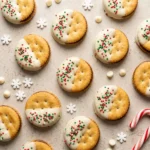 White Chocolate Dipped Nutella Ritz Crackers Cookies | Easy Sweet and Salty Treats