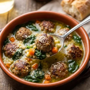 Authentic Homemade Italian Wedding Soup with Mini Meatballs | Easy Comfort Food Recipe