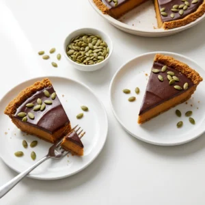 Chocolate Pumpkin Pie with Gingersnap Crust | Best Fall Dessert Recipe