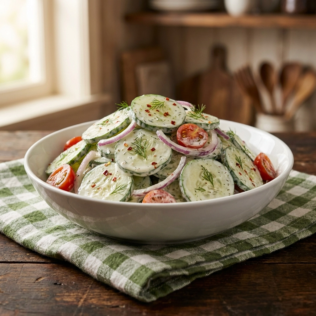 The Ultimate Creamy Cucumber Salad: A Refreshing Summer Classic | Easy Side Dish