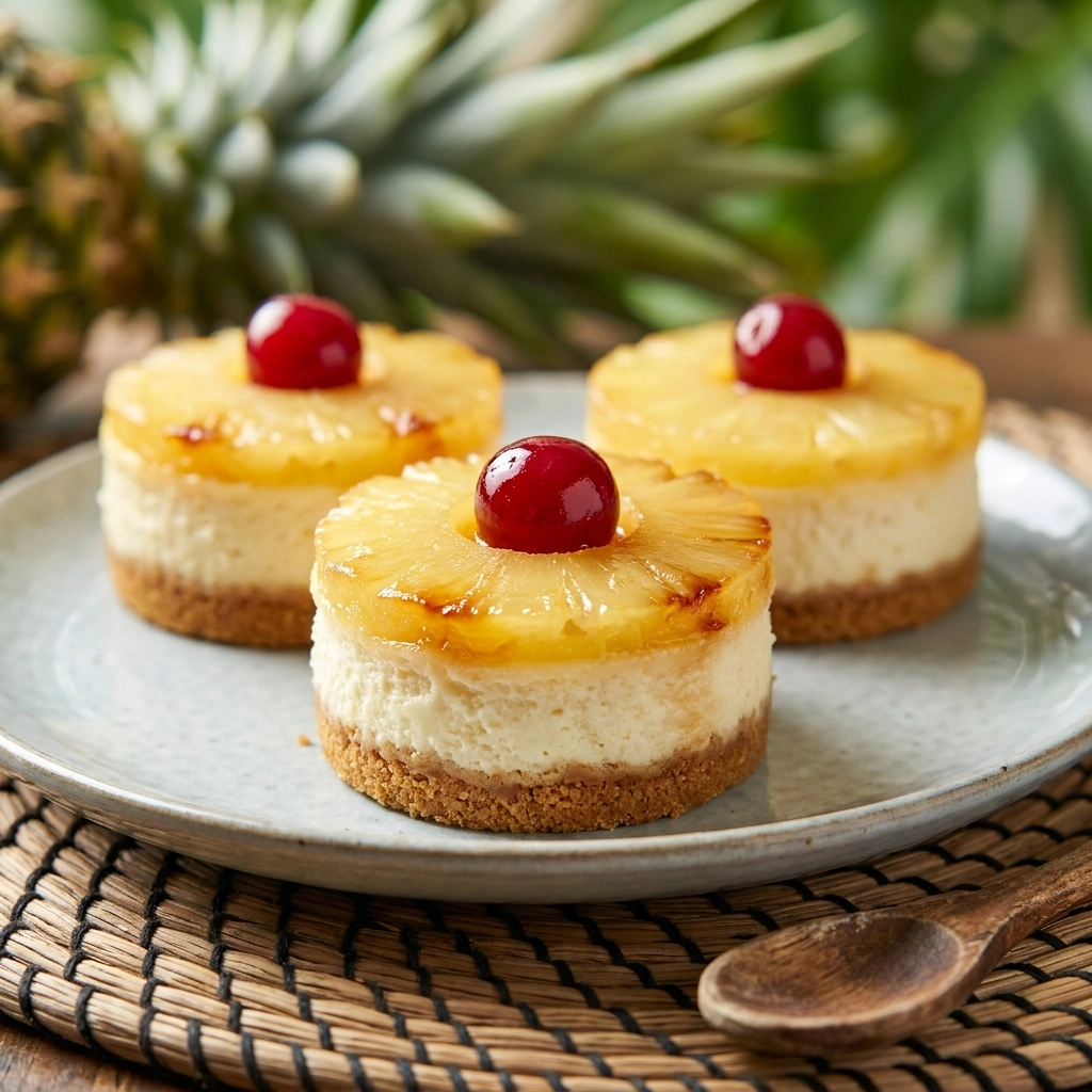 Luscious Mini Pineapple Upside-Down Cheesecakes | Easy Mini Dessert Recipes