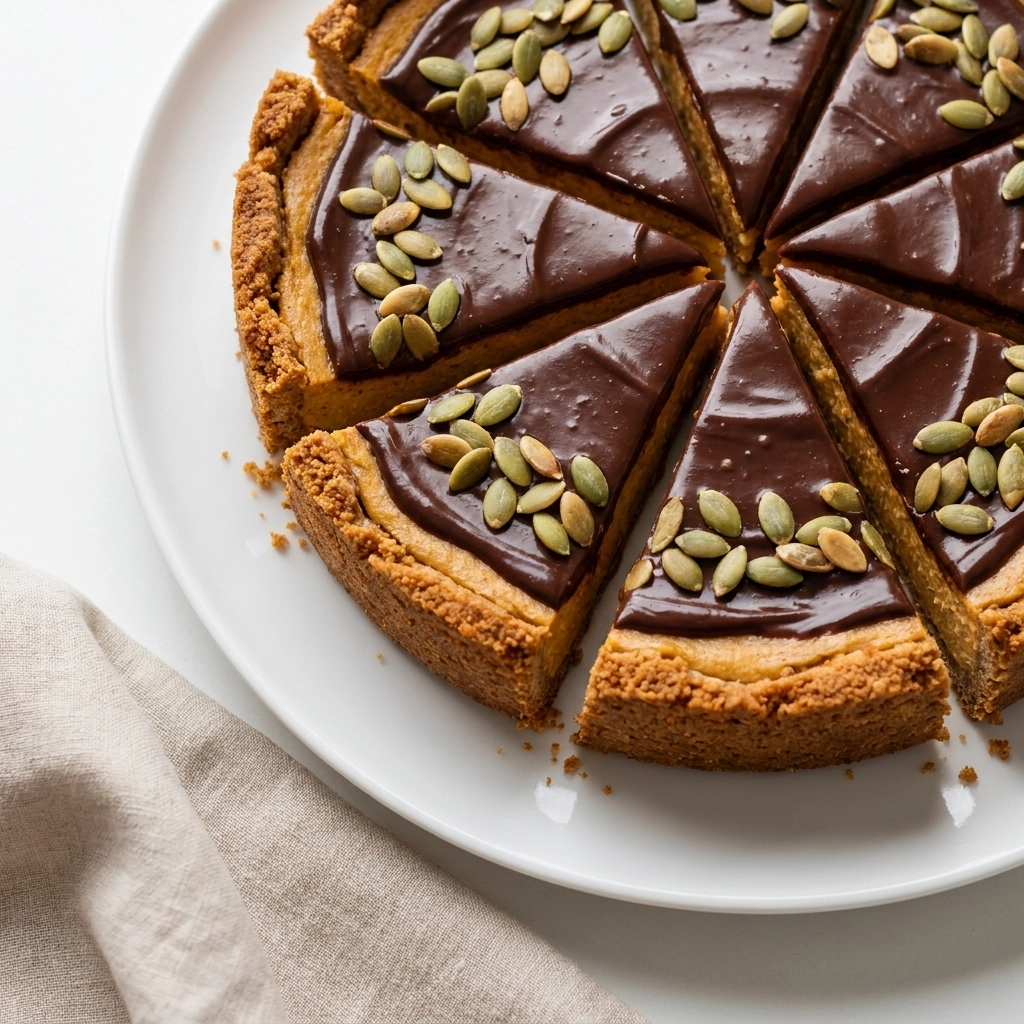 Chocolate Pumpkin Pie with Gingersnap Crust | Best Fall Dessert Recipe