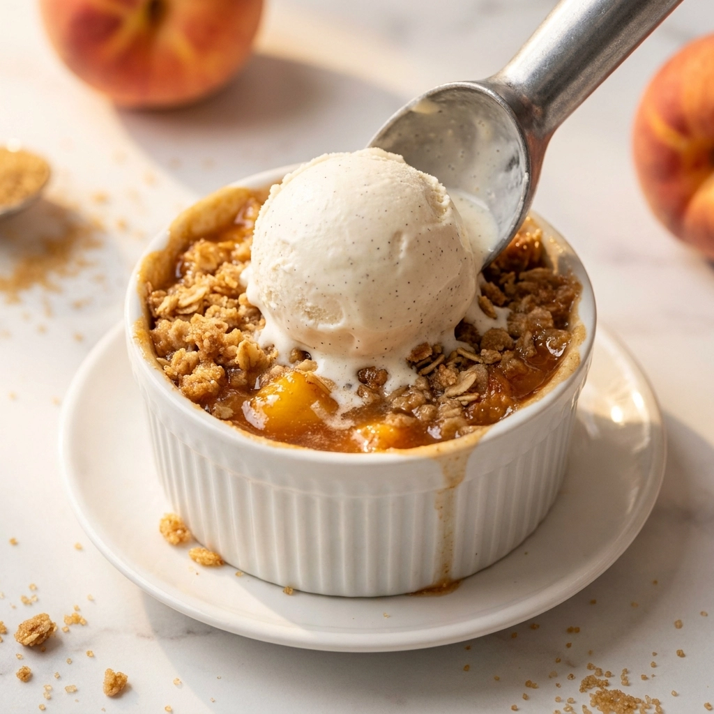 Single Serve Peach Crisp: A Cozy Solo Treat | Easy Peach Dessert Recipe