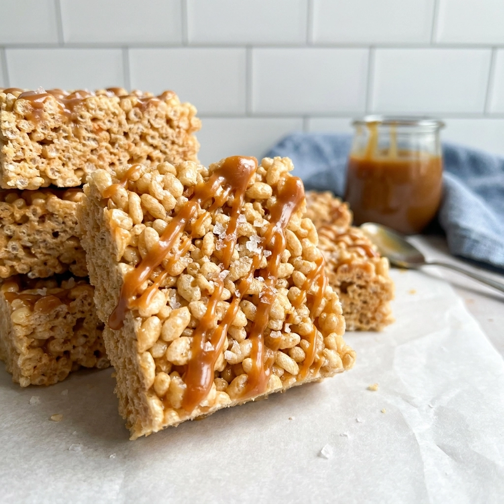 Brown Butter Salted Caramel Rice Krispie Treats: A Gourmet Twist on a Childhood Classic | Easy Gourmet Desserts