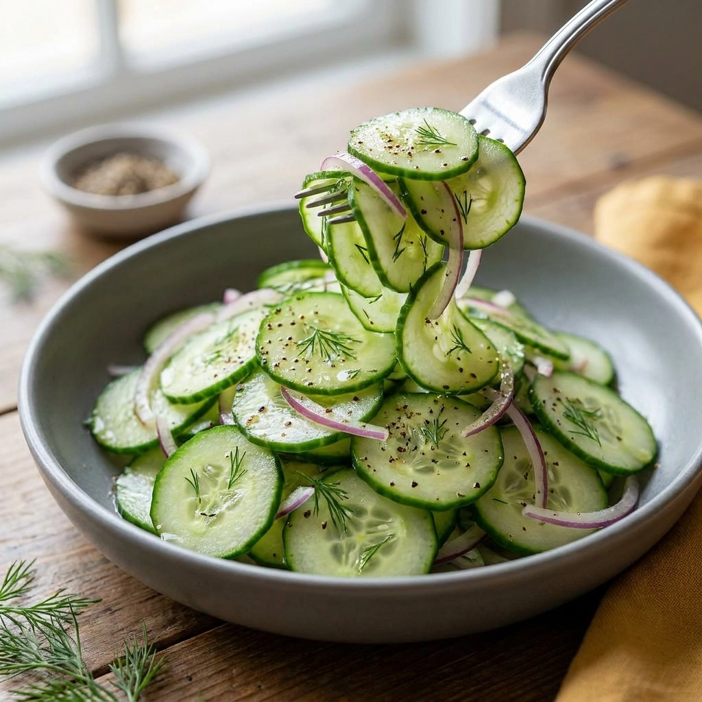 Crisp & Tangy Cucumber Salad for BBQ | Easy Summer Cucumber Salad Recipe