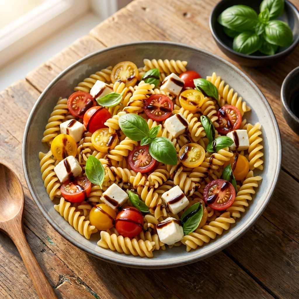 Fresh Caprese Pasta Salad Recipe for Easy Summer Meals | Best Italian Pasta Salad