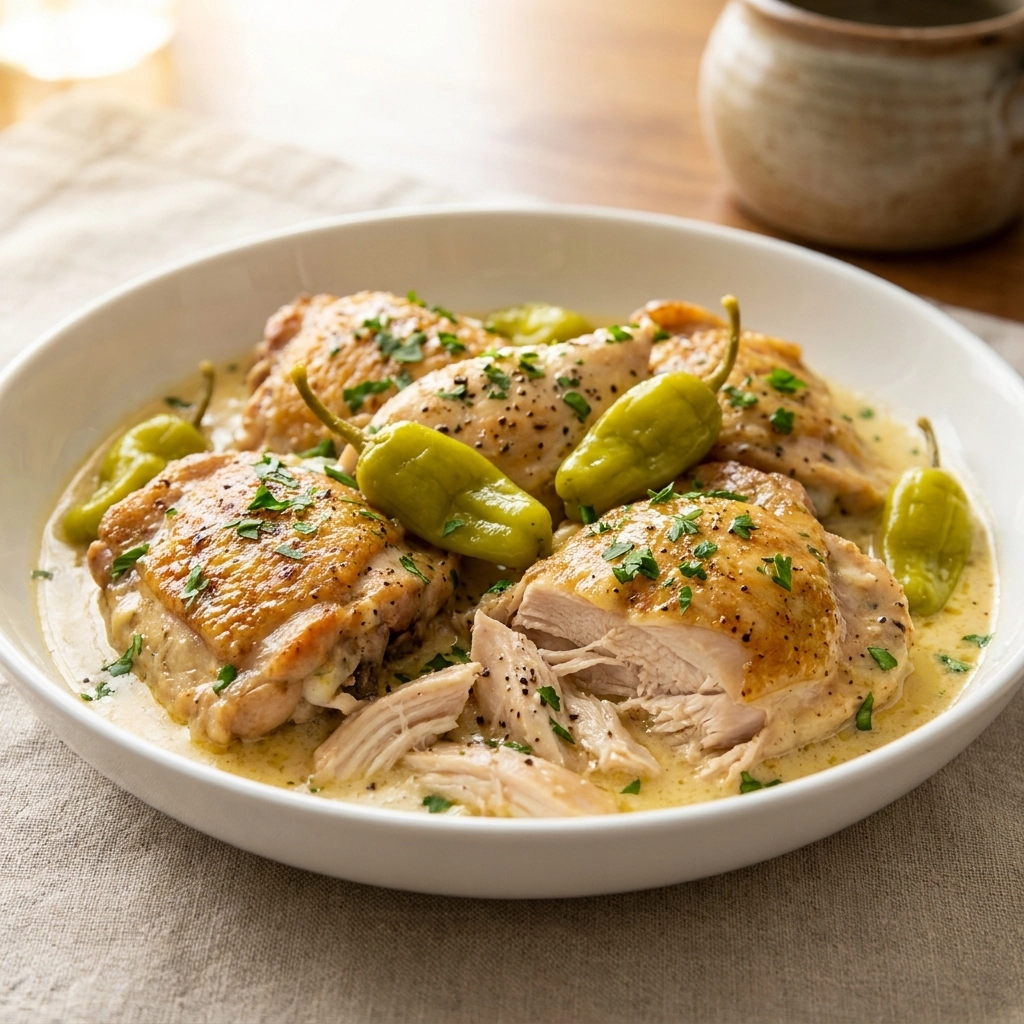 Savory Crockpot Mississippi Chicken Recipe | Easy Slow Cooker Chicken Dinner