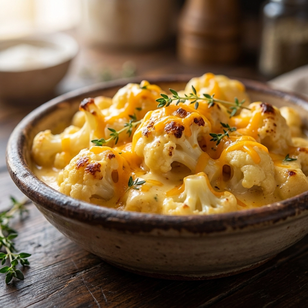 Cheesy Slow Cooker Cauliflower: The Ultimate Comfort Side | Easy Keto Side Dish