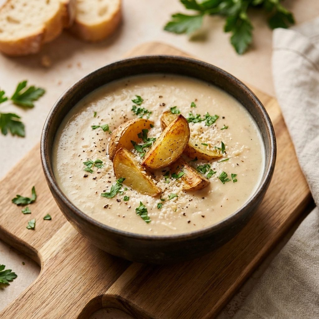 Roasted Garlic Potato Soup: A Cozy Bowl of Comfort | Easy Creamy Potato Soup