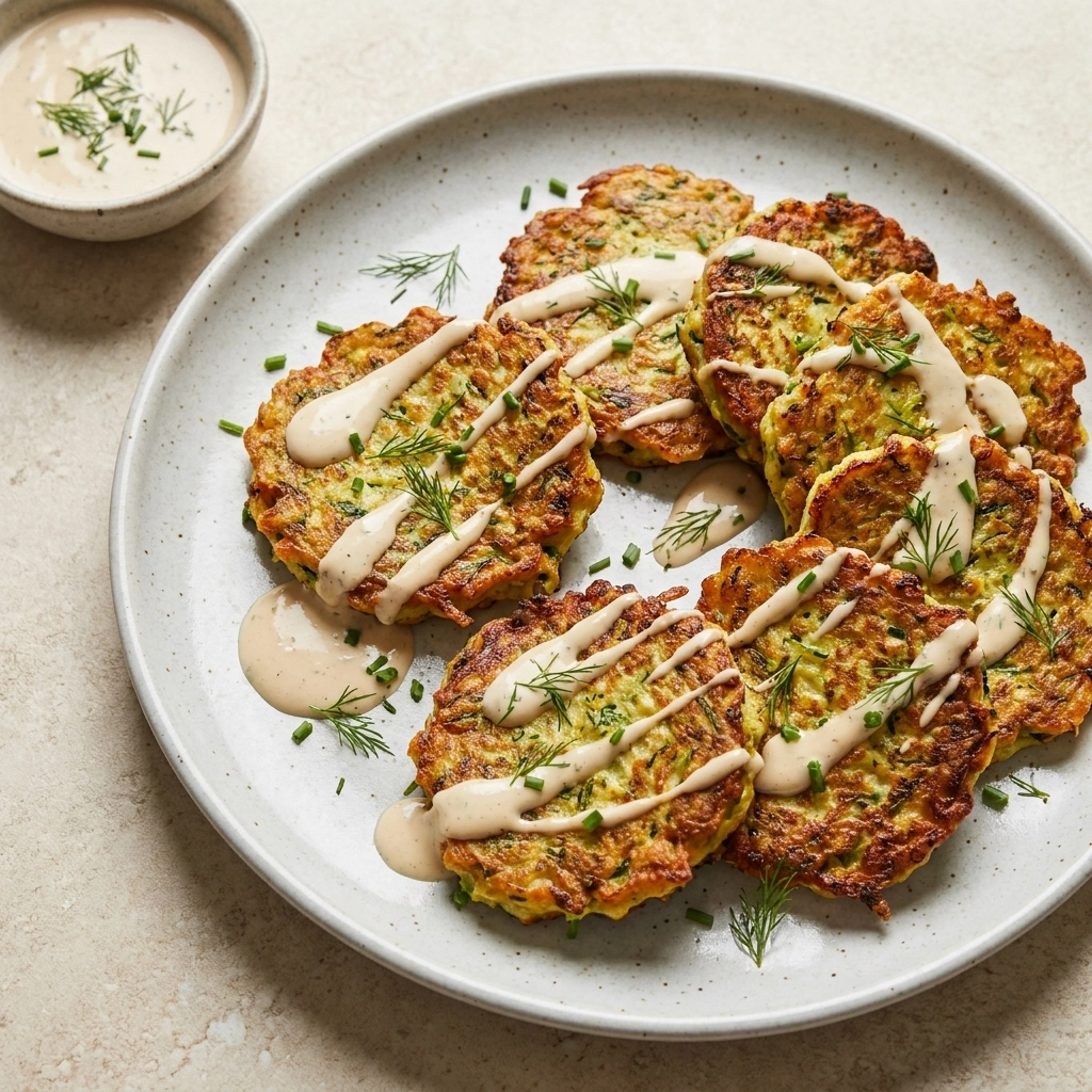 Zucchini Fritters - High Protein, Low Carb & Air Fryer | Healthy Keto Appetizer