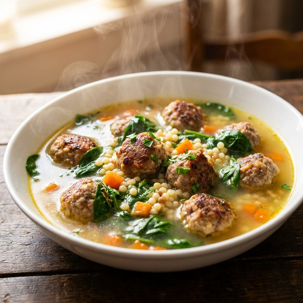 Authentic Homemade Italian Wedding Soup with Mini Meatballs | Easy Comfort Food Recipe