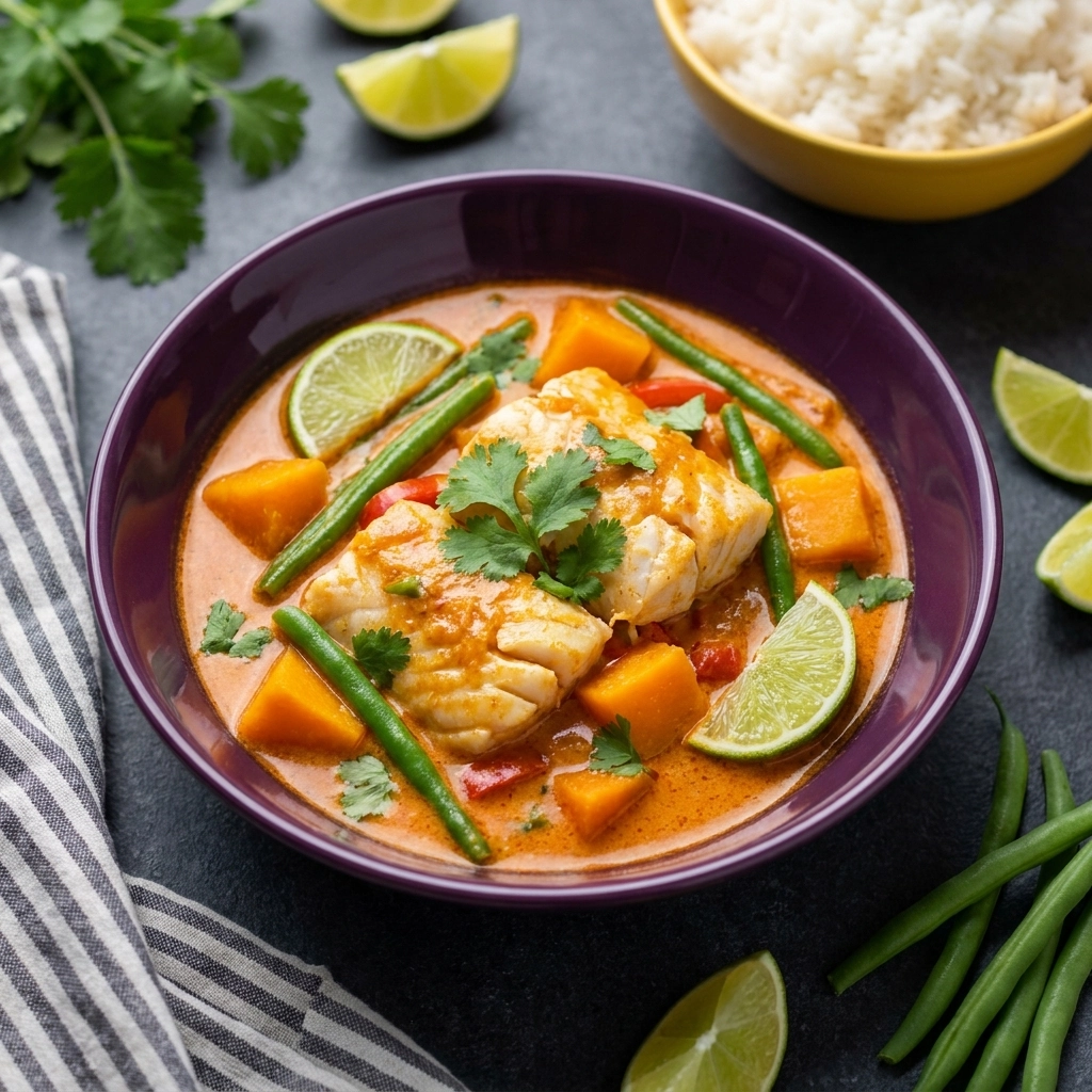 Easy Thai Red Fish Curry | Quick Healthy Weeknight Seafood Dinner