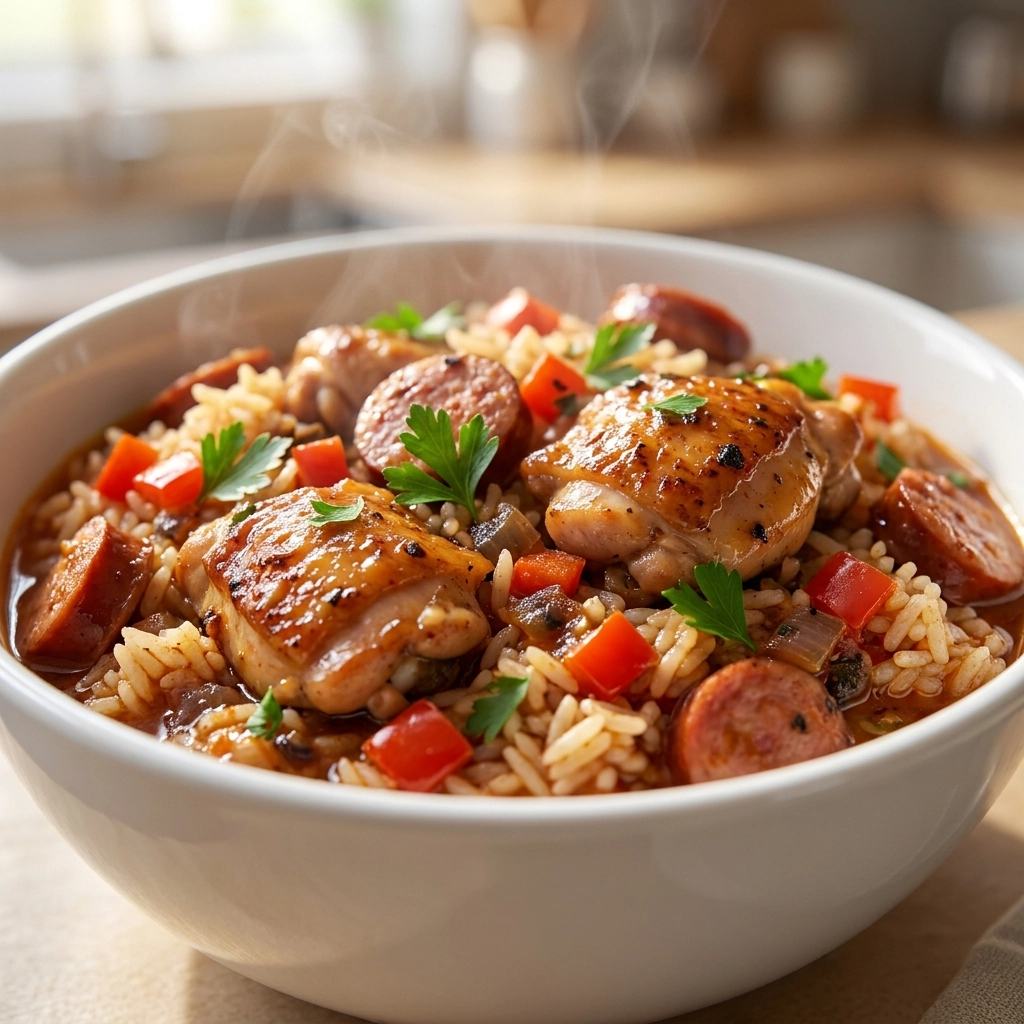 Hearty Chicken and Sausage Jambalaya | Easy Cajun Dinner Recipe