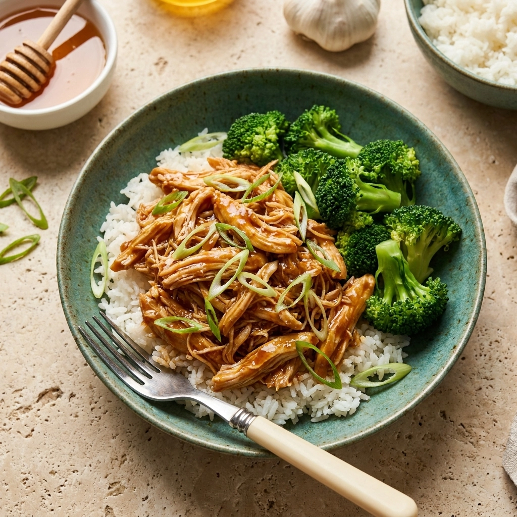 Slow Cooker Honey Sriracha Chicken | Easy Sweet and Spicy Crockpot Meal