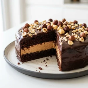 Easy Chocolate Hazelnut Cake | Moist Nutella Chocolate Cake Recipe