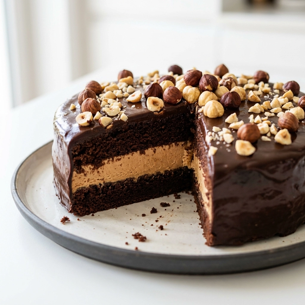 Easy Chocolate Hazelnut Cake | Moist Nutella Chocolate Cake Recipe