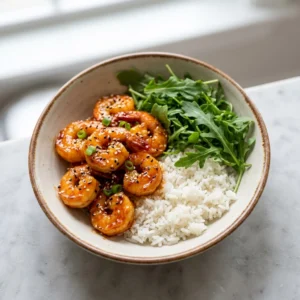 Spicy Sriracha Honey Shrimp Bowl | Easy Healthy Shrimp Dinner Idea