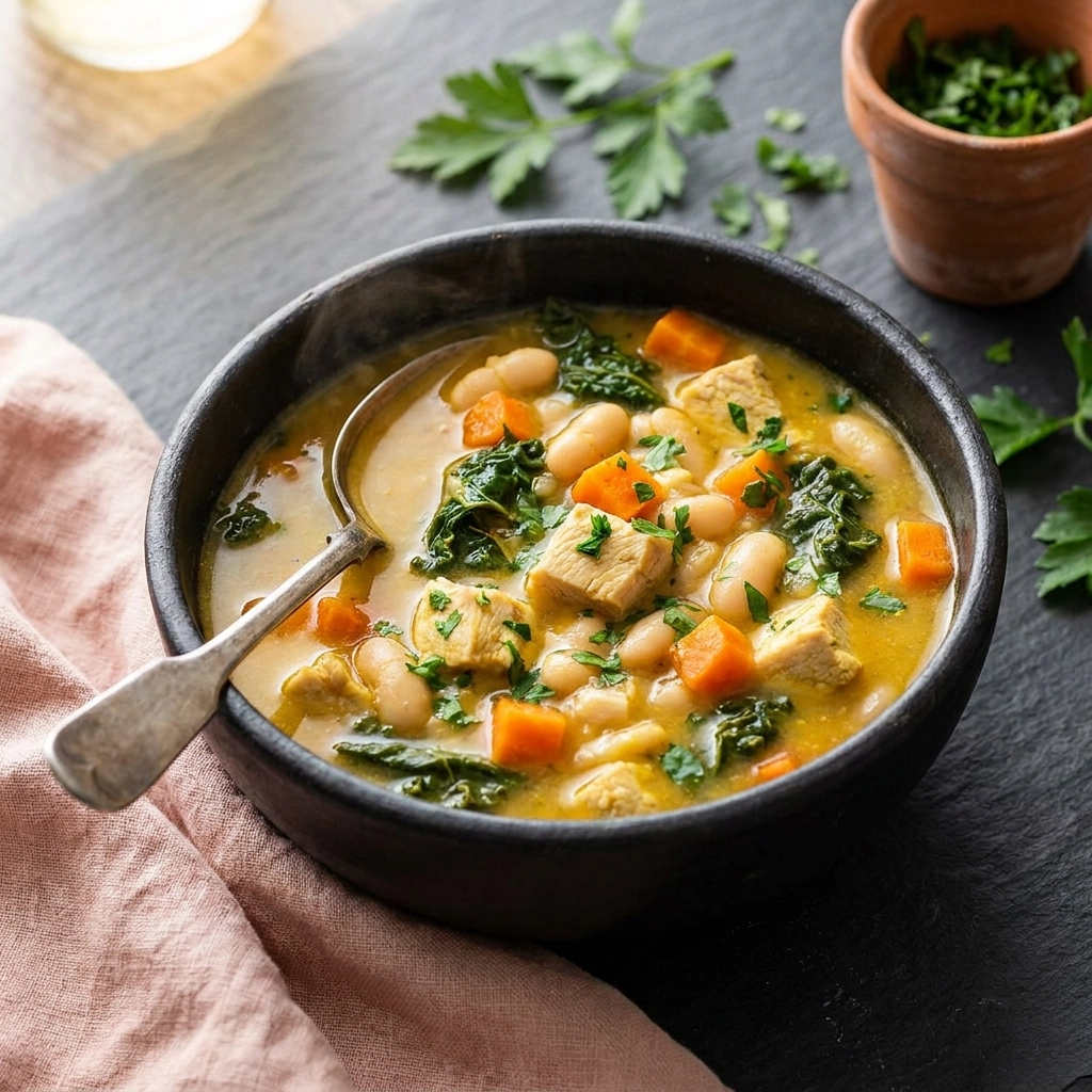 Hearty Chicken White Bean Soup with Fresh Herbs | Easy Healthy Dinner Ideas