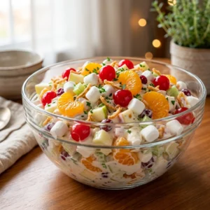 5 Cup Salad with Tangy Dressing | Easy Healthy Side Salad Recipe