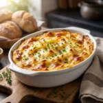Creamy Chicken Shepherd's Pie with Garlic Mashed Potato Crust | Comfort Food Dinner