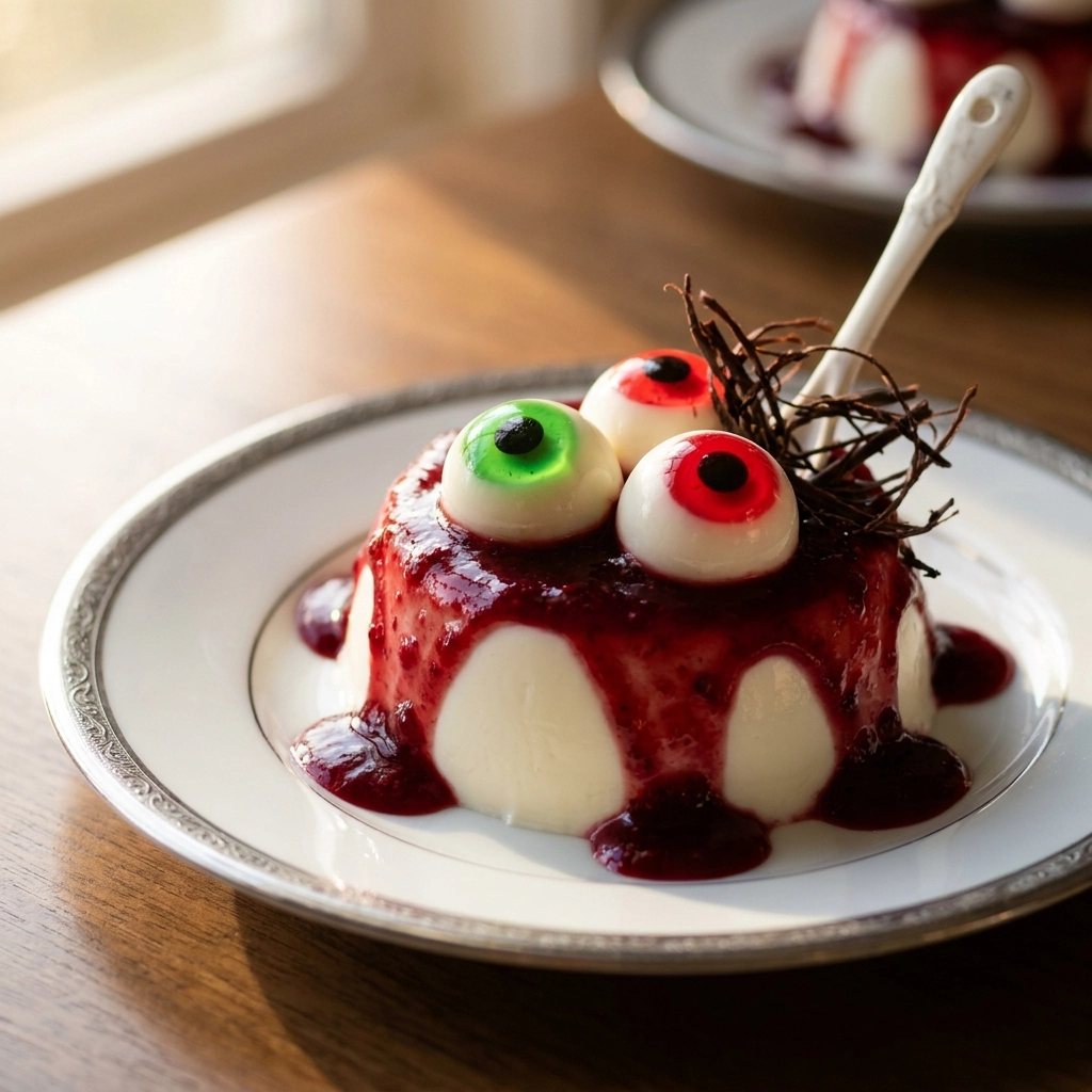 Spooky Halloween Panna Cotta Eyeballs – Zesty Delight! | Scary Dessert Ideas