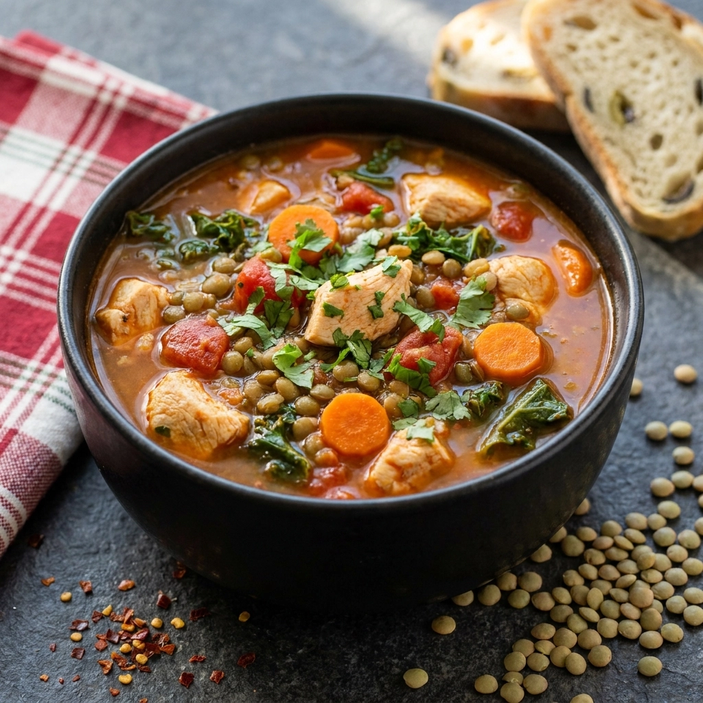 Hearty Chicken Lentil Soup for Cold Evenings | Healthy Winter Soup Recipes