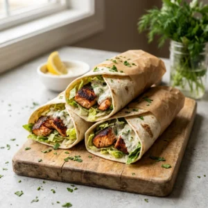 Blackened Salmon Caesar Wraps: A Bold High-Protein Adventure | Healthy Lunch Idea