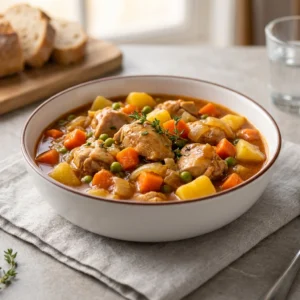 Hearty Home-Style Chicken Stew with Root Vegetables | Comforting Winter Dinner Idea