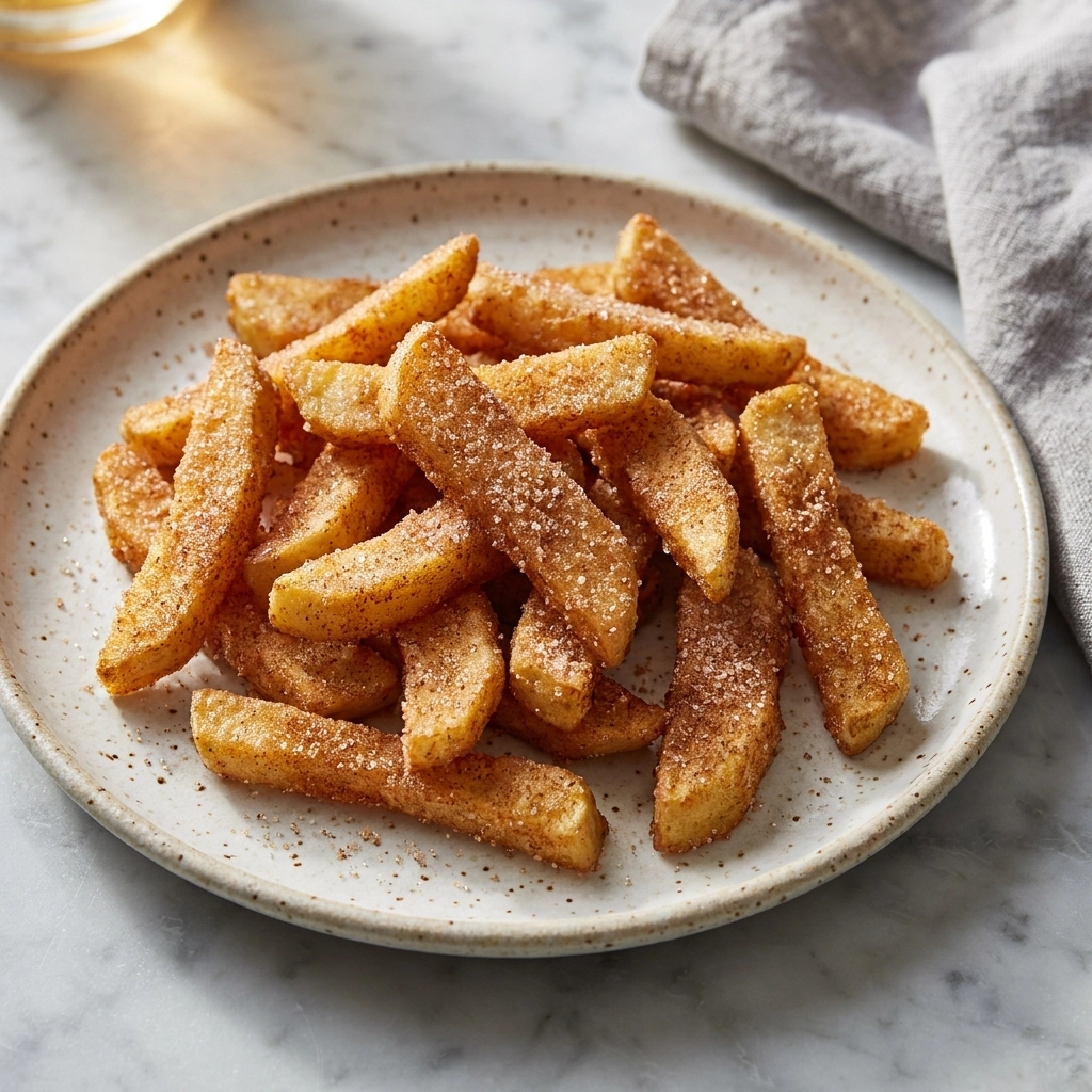 Crispy Air Fryer Apple Fries with Cinnamon Sugar | Easy Healthy Dessert Snack