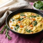 Creamy Vegetarian Tortellini Soup | Easy One Pot Meatless Comfort Food