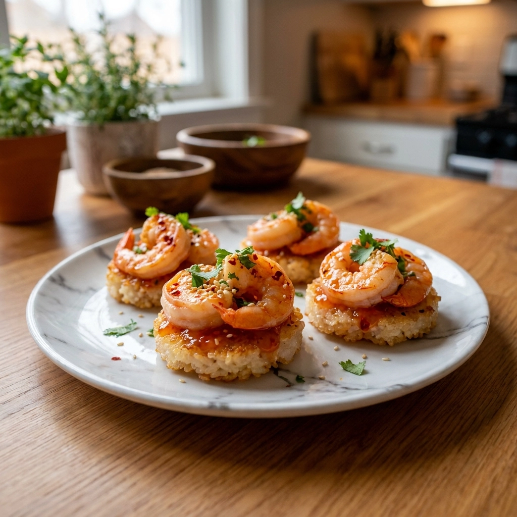 Sweet Chili Shrimp Sushi Cups | Easy Seafood Appetizer for Parties