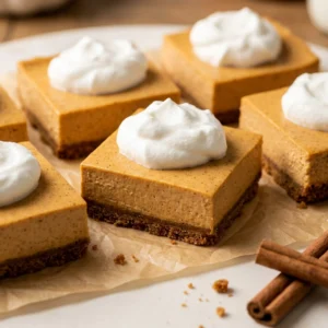 No Bake Pumpkin Cheesecake Bars: The Ultimate Fall Shortcut | Easy Fall Dessert