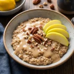 Delicious Golden Brown Sugar Apple Whole Grain Bowl | Healthy Breakfast Idea