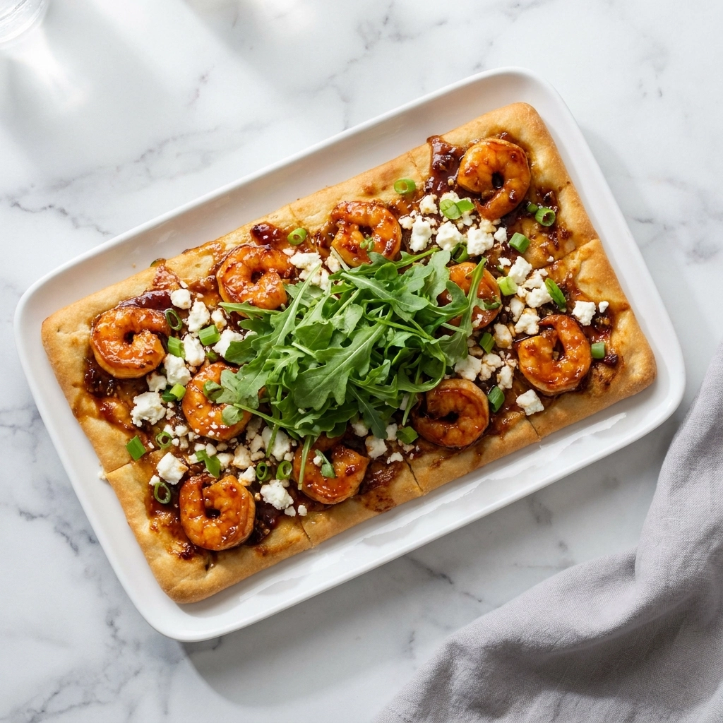 Sweet Garlic Chili Shrimp Flatbread | Easy Appetizer Recipe for Dinner