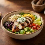 Zesty Tequila Lime Chicken Burrito Bowl | Easy Healthy Mexican Dinner Ideas