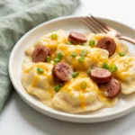 Crockpot Pierogi Casserole with Kielbasa: Comfort Food Bliss | Easy Slow Cooker Dinner