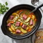 Slow Cooker Corned Beef and Cabbage Soup | Easy Crock Pot Comfort Meal