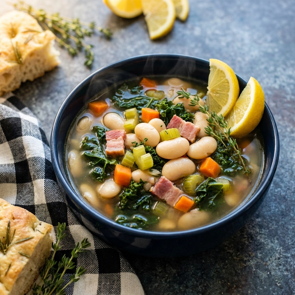 Butter Bean Soup with Bacon | Creamy Comfort Food Dinner Idea
